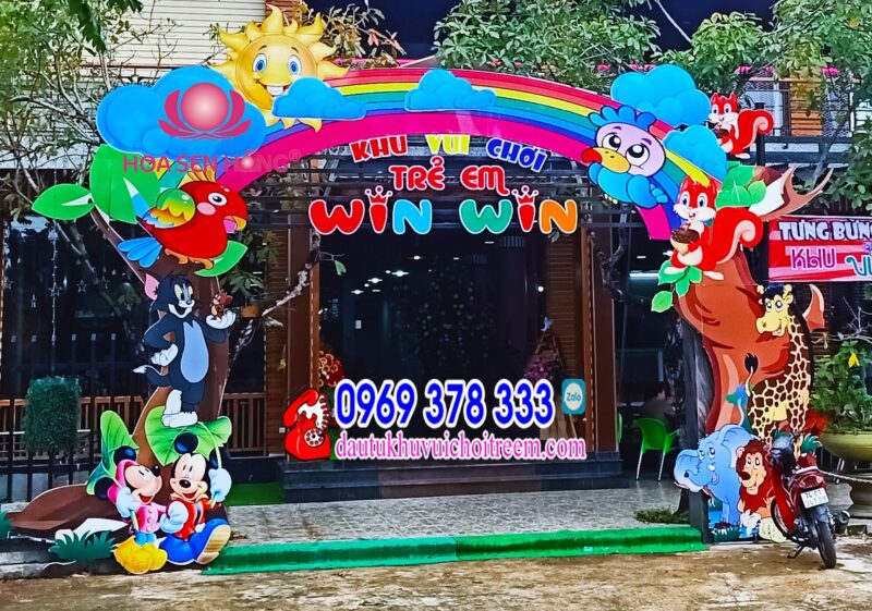 Cổng chào khu vui chơi trẻ em,cổng chào khu vui chơi trẻ em đẹp, tư vấn trang trí khu vui chơi trẻ em, trang trí cổng khu vui chơi trẻ em, vận hành khu vui chơi trẻ em, thiết kế bảng hiệu khu vui chơi trẻ em, thiết kế băng rôn khu vui chơi trẻ em,