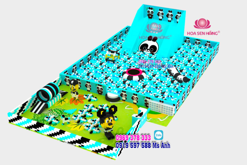 Thay thế các thiết kế nhà bóng liên hoàn truyền thống, mẫu nhà bóng siêu to, siêu khổng lồ đang làm mưa làm gió trên thị trường lắp đặt khu vui chơi giải trí trẻ em trong nhà.