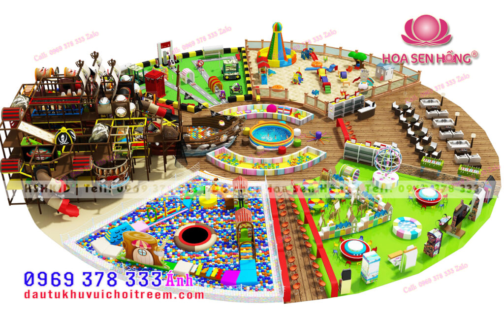 Thiết kế khu vui chơi trẻ em trong nhà diện tích 1500m vuông