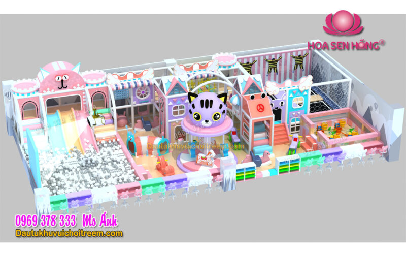 thiết kế khu vui chơi tone pastel